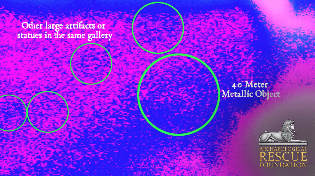 Tim Akers scan image shows 40 meter metallic object and other artifacts around it. 
